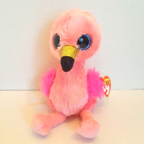 **2/$10** NEW Ty Beanie Boo Tysilk Gilda the Pink Flamingo 2020 - Picture 2 of 9